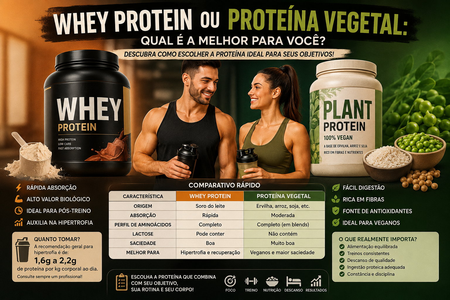 Como Escolher a Melhor Proteína Para Seus Objetivos e Ganhar Resultados Reais